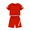 Red, variant on Boys' Short-Sleeve, Elastic-Waist, Breathable Activewear 2-Piece Short Set (Gray, 8Y)