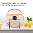 thumbnail image 3 of Wall mounted Self adhesive Lid Cutting Chopping Board Rack Holder Kitchen Organizer (White), 3 of 4