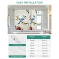 thumbnail image 6 of Spring Blue Bird Tie Up Curtains for Windows 45 Inch Length Balloon Curtains Kitchen Adjustable Balloon Window Shade Summer Vintage Branch Floral Beige Tie Up Valance Bathroom Curtain Window 52"x45", 6 of 6