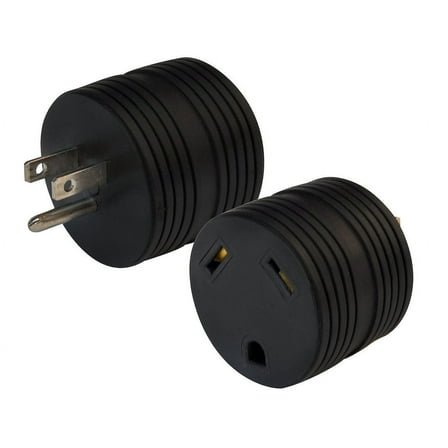 15A MALE TO 30A FEMALE ROUND ADAPTER PLUG - PACKAGED