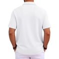 thumbnail image 5 of GrmtClth Men's Classic Polo Shirt Short Sleeve Button Placket Golf Shirt Casual Business Casual Top Breathable Quick Dry Tennis Shirt Workwear Blouse White L, 5 of 8