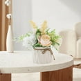 thumbnail image 4 of Simulación de flor de artificial con jarrón Ramo Bolas de plantas para Blanco, 4 of 9