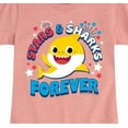 thumbnail image 3 of Baby Shark - Stars and Sharks - Girl's Fitted Short Sleeve Tee, 3 of 6