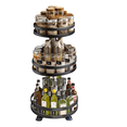 thumbnail image 1 of Estante Giratorio De 3 Niveles Ajustable Moderno Cocina Xtellar  Negro, 1 of 3