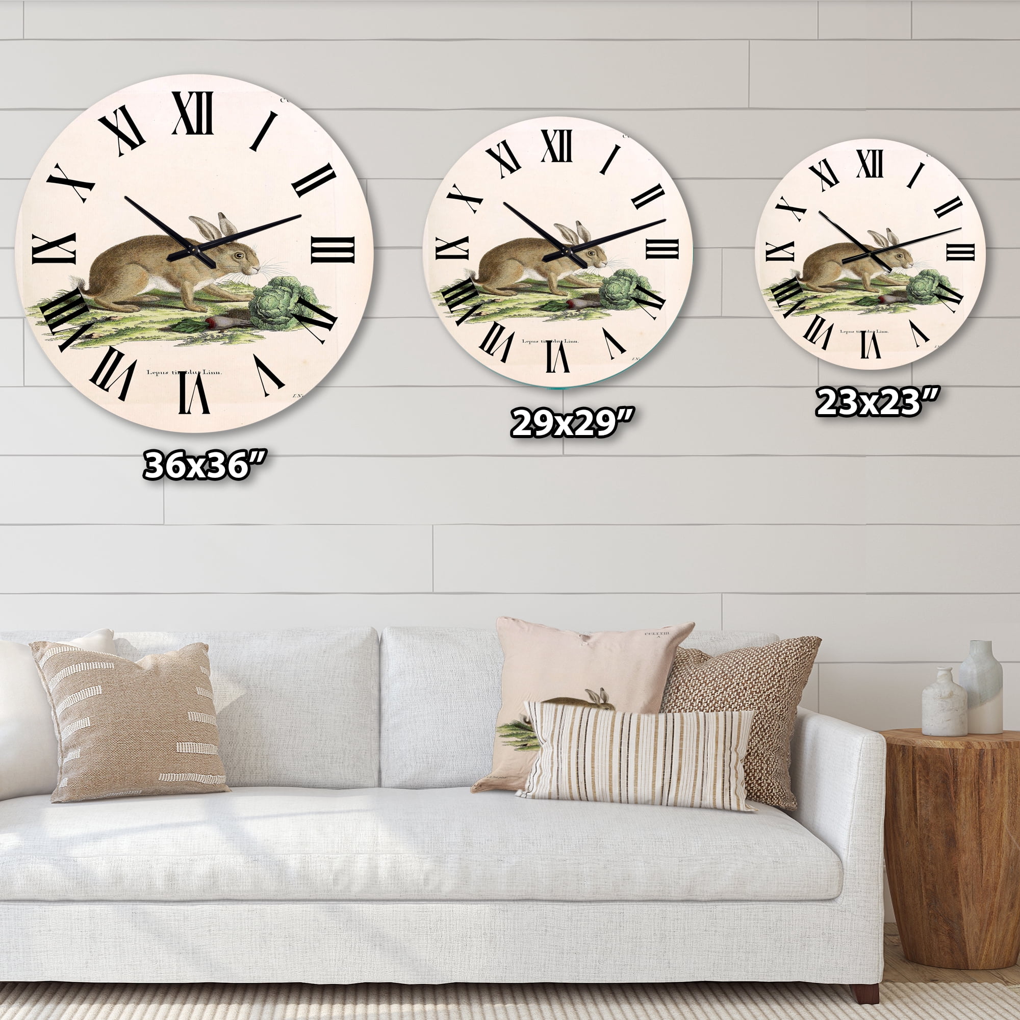 Designart 1 in Farmhouse Wall Clock