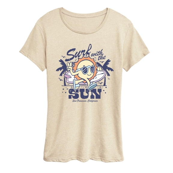 Instant Message - Surf With the Sun Short Sleeve Graphic T-Shirt