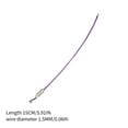 thumbnail image 4 of Cable de ambre coloreado de 15 cm, acero inoxible para Púrpura Zulema Cable de llavero de alambre, 4 of 8