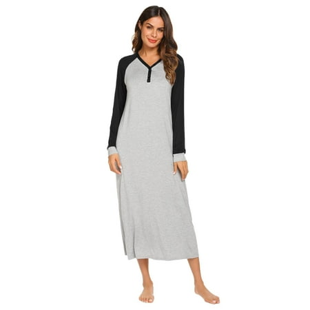 nightgowns nightdress sleepwear neck casual length sleeve