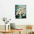 thumbnail image 2 of Shiartex Farmhouse Flower Wall Art Floral Pictures Wall Decor Daisy Flower Canvas Wall Art Flower in Vase Pictures for Wall Print Butterfly Artwork  Decor Framed for Living room Bedroom 16x20 Inch, 2 of 3