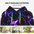 thumbnail image 4 of Xecao Galaxy Lightning Pattern Hoodies for Women Sweatshirts Long Sleeve Sweatshirts Pullover Outfits with Pocket-XX-Large, 4 of 7