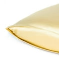 thumbnail image 3 of Pale Yellow Dreamy Set of 2 Silky Satin Standard Pillowcases, 3 of 6
