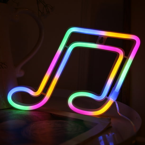 LED Neon Night Light Note Sign Wall Art Lamp para Navidad Home Party (Multi)