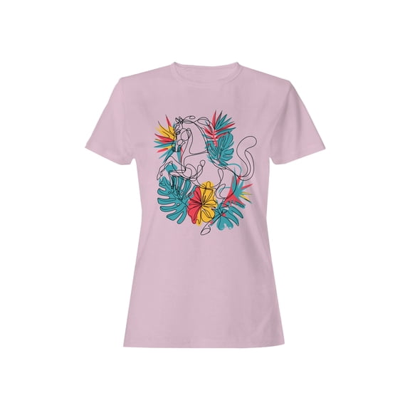 Floral Horse Wall Art Print Women's T-shirt