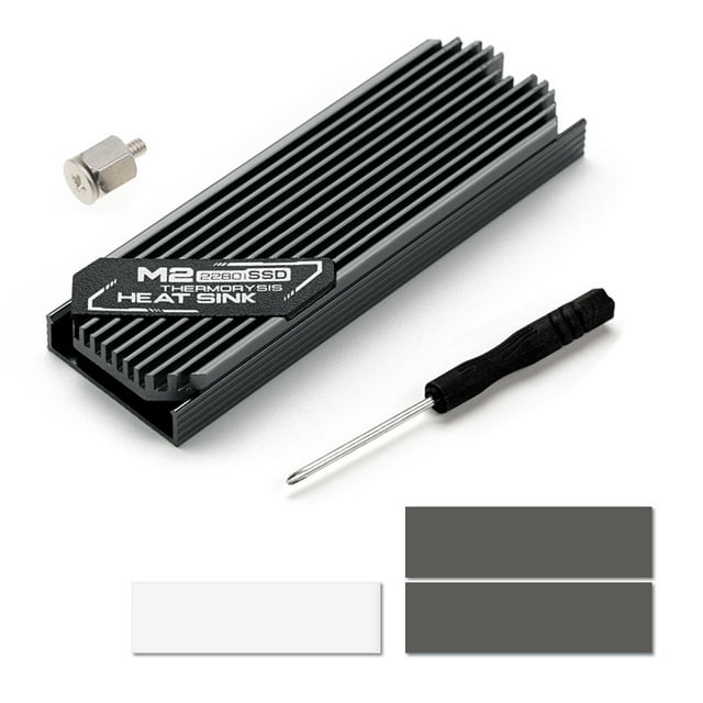 Methold Disipador de calor SSD Unidad de estado sólido Radiador de refrigeración M.2 2280 SSD Enfriador de disipación de calor con almohadillas Estaciones de acoplamiento para portátiles No.03