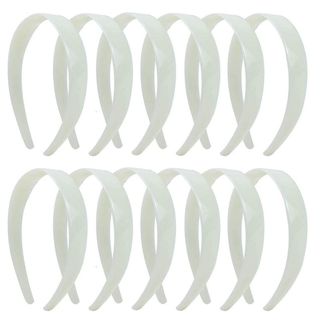 20 diademas de plástico sin dientes. Accesorios para manualidades y bricolaje. Ideales para niñas y mujeres.