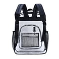 thumbnail image 3 of Mochila Escolar, Bolsas de Malla lateral Mochila Transparente de PVC para la Universidad, 3 of 8