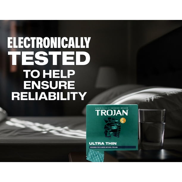 Trojan Sensitivity Ultra Thin Premium Lubricated latex Condoms 36 Ct Value  Pack - Walmart Business Supplies