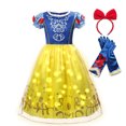 thumbnail image 3 of Kids Rapunzel Belle LED Light Up Costume Girl Halloween Princess Carnival Party Dress Cosplay Snow White&Aurora Birthday Clothes, 3 of 5