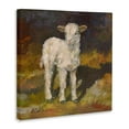 thumbnail image 2 of The Stupell Home Decor Soft and Sweet Baby Lamb and Shadow Oil Painting Canvas Wall Art, 2 of 5