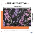 thumbnail image 3 of Lavender and Pink Pastel Floral Black Background Doormats Welcome Mats Gate Pads Entryway Outdoor 32" x 20", 3 of 8
