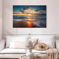 thumbnail image 2 of Elephant Stock Summer Ocean Sunrise Wall Art - Horizontal Canvas Wall Art - Living Room Wall Decor - Nature Canvas - Blue And Gray Decor - 45" x 30", 2 of 8