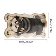 thumbnail image 3 of Dogs Shape Bath Plush Mat Rug, Polyester Non-Slip Quick Dry Absorbent Thin Bathroom Rugs Fit Under Door Bathroom Floor Mats-Shower Rug for in Front of Bathtub, Sink, Shower Room, 3 of 6