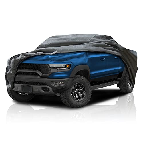 5 Layer Semi Custom Truck Cover for 2018-2025 Ram 1500 Crew Cab Pickup 5.7 Feet Bed, All Weather Protection Breathable Scratch, Dust, Snow Shield
