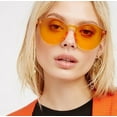 thumbnail image 2 of FEISEDY Stylish Round Transparent Lens Rimless Frame Sunglasses B1895, 2 of 15