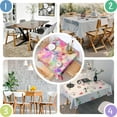 thumbnail image 4 of Colorful Tie Dye Pattern Square Tablecloth,Waterproof Square Table Cover,Wipeable Spillproof Washable Table Cover for Home Kitchen Party Decor 42"X42"(107x107cm), 4 of 6