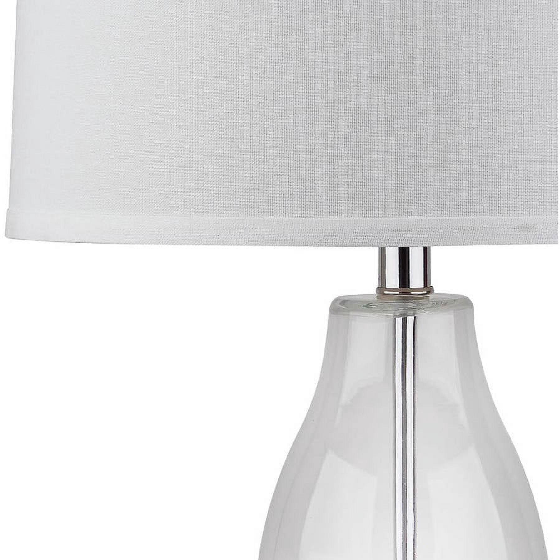 SAFAVIEH Mercurio 28.5 in. H Double Gourd Glass Table Lamp, Clear, Set of 2