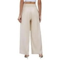 thumbnail image 4 of Audhol Work Pants Women, Womens Wide Leg High Waist Wide Leg Pants Casual Pants Comfy Pockets Relaxed Trousers Dress Pants Women Beige M, 4 of 6