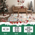 thumbnail image 5 of CHAKME 5'x7'Area Rugs Washable Non Slip Floral Carpets for Living Room Bedroom Kitchen Office Large Rugs Cottage Farmhouse Dining Room Oriental Flower Rugs, Light beige, 5 of 6