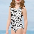 thumbnail image 4 of FOR U DESIGNS Adorable One Piece Bathing Suit Girls Size 7-8 Years Cartoon Pandas Dancing Athletic Leotards Summer Kids Sleeveless Gymnastics Swimsuit, 4 of 8