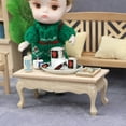 thumbnail image 4 of Mini Furniture Coffee Table Dollhouse Miniature Wooden Display Dolls Dining Accessory, 4 of 6