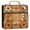 Decorative Sun Design, variant on Water-Resistant 3-Ring Binder Organizer with Multiple Pockets Zipper Binder Bag for Office Vibrant Tribal Pattern