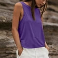 thumbnail image 5 of Pounoo Womens Workout Tops Sleeveless Twisted Back Solid Color Athletic Shirts Casual Loose Lightweight Soft Comfy Gym Wear Gift, 5 of 9