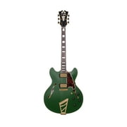 D'Angelico Deluxe DC Semi-Hollow Electric Guitar w/ Stairstep Tailpiece - Matte Emerald