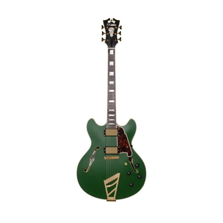 D'Angelico Deluxe DC Semi-Hollow Electric Guitar w/ Stairstep Tailpiece - Matte Emerald