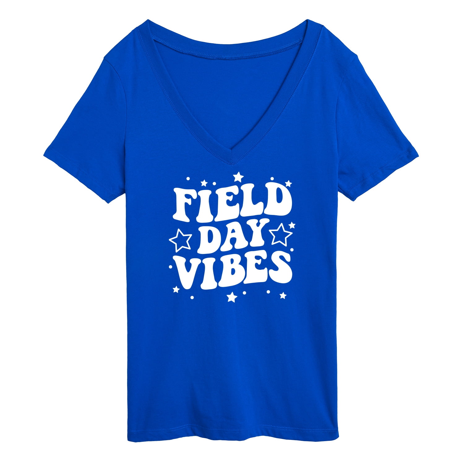 Instant Message Field Day Vibes Women's Short Sleeve Graphic VNeck