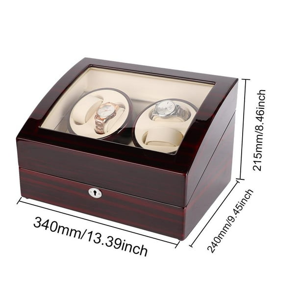 Organizador para Relojes, Watch Winder, Estuche de Muestra de Bobinadora de Reloj de Agitador de Motor, Caja de Almacenamiento de Reloj Mecánico Eléctrico Automático 4 + 6 Unbranded ZP29129-01
