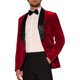 thumbnail image 4 of Blazers de Tuxedo de Terciopelo INSPIRE CHIC para hombres, con solapa de chal, chaquetas formales para bodas, 2XL, burdeos, 4 of 5