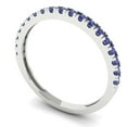 thumbnail image 2 of 0.57 ct Brilliant Round Cut Simulated Tanzanite 18K White Gold Stackable Band SZ 5.75, 2 of 6