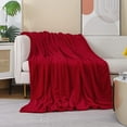 thumbnail image 1 of Red Throw Blanket Fleece Blanket 60"x80",Super Soft Cozy Plush Throw Blanket for Couch Sofa Bed,Warm and Lightweight Velvet Bed Blankets for Adults, 1 of 6