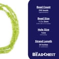 thumbnail image 4 of The Bead Chest Lime Green Matte Glass Seed Beads (3mm) - 24 inch Strand of Quality Glass Beads, 4 of 4