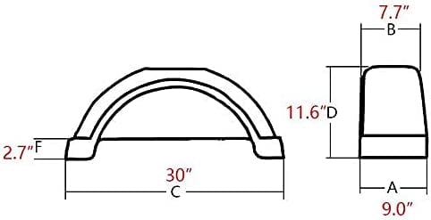 Kojem 2Pcs 13" Single-Axle Trailer Fenders W/Steps Skirt Boat Black