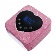 72W Cordless Rechargeable UV LED Nail Lamp with LCD Display, Portable Gel Nail Dryer, Smart Sensor Nail Lamp for Gel Polish, 30 LED Beads, Removable Base