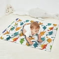 thumbnail image 2 of White Dinosaurs Colorful Species Pattern Blanket,Comfortable Soft Lamb Wool Throw Blanket,All Season,Warm Lightweight Blankets for Sofa Bed Couch Living Room Chair,30"x40", 2 of 4