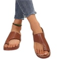 thumbnail image 3 of Summer Sandals for Women Orthotic Slip On Flip Flops with Arch Support Toe Loop Slippers Comfortable Casual Shoes, 39, 3 of 5