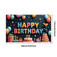 thumbnail image 2 of Yatrandify Colorful Design Happy Birthday Celebration Banner Balloon Decoration Cake Theme for Birthday Party Indoor Decoration Event Celebration, 2 of 7
