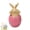 Pink, variant on Ornament, See No Evil Hear No Evil Speak No Evils Bunny Figurine Egg Decorations, Resin Rabbit Statue for Living Room, Office, Bookhelf, Bedroom
